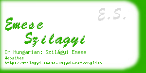 emese szilagyi business card